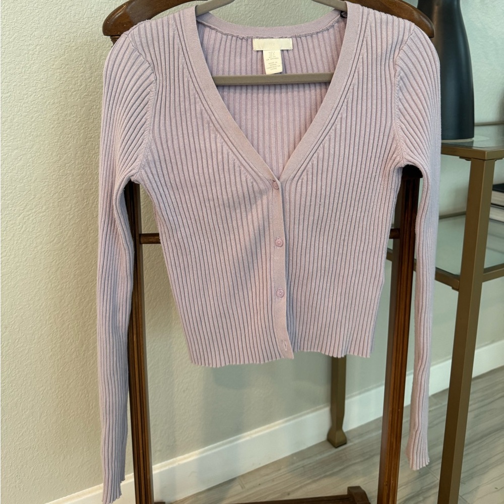 H&M Lavender Ribbed Sweater